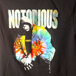 Notorious tie dye black medium t-shirt